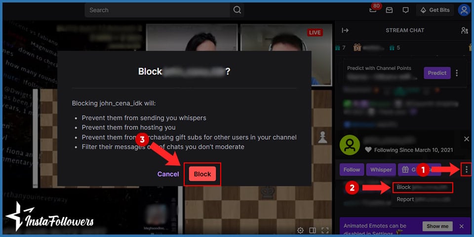 block someone on twitch on desktop