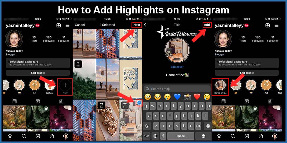 how to add highlights on instagram