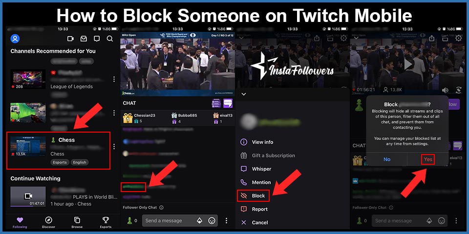 how to block someone on twitch mobile