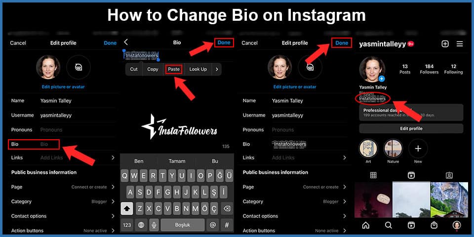 how to change bio on instagram