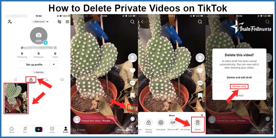 how to delete private videos on tiktok