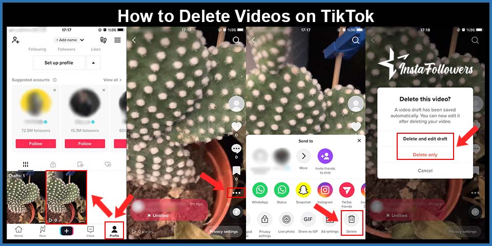 how to delete videos on tiktok