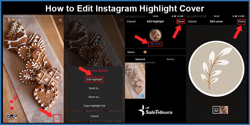 edit instagram highlights cover