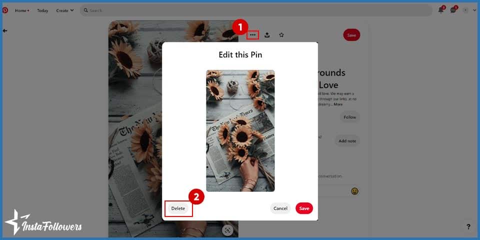 how to delete a pin on pinterest on desktop