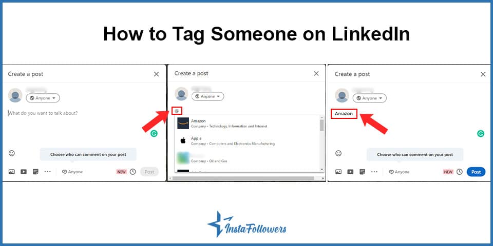 how to tag someone on linkedin