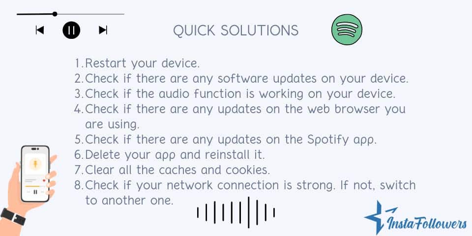 quick solutions for Spotify not working error