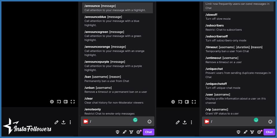 twitch commands