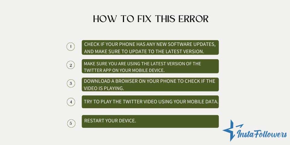 how to fix Twitter videos not playing error