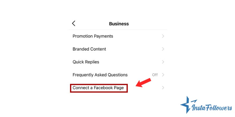 connect Facebook on Instagram account