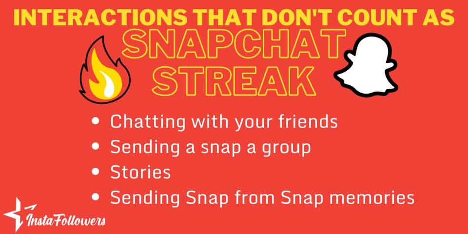 interactions that don't count as snapchat streak