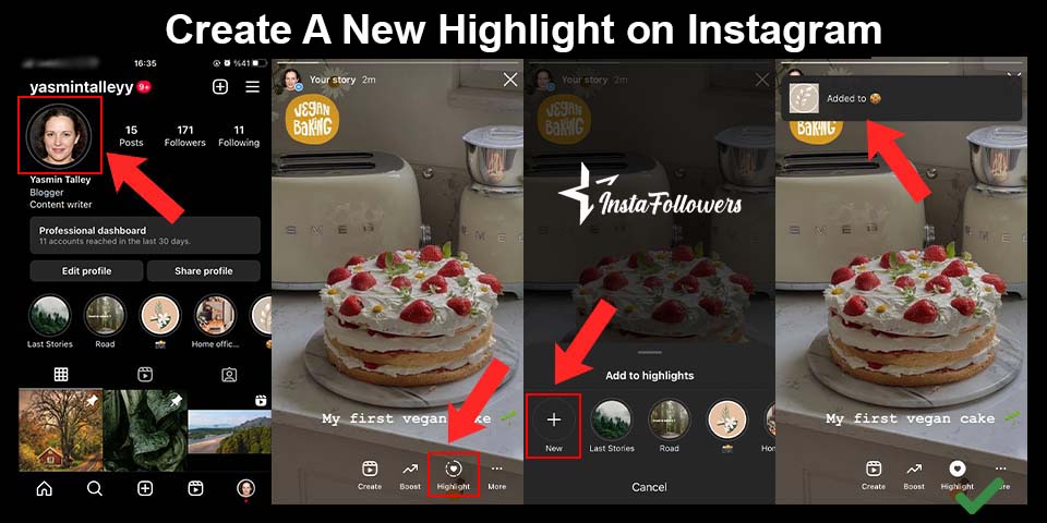 create a new highlight on instagram