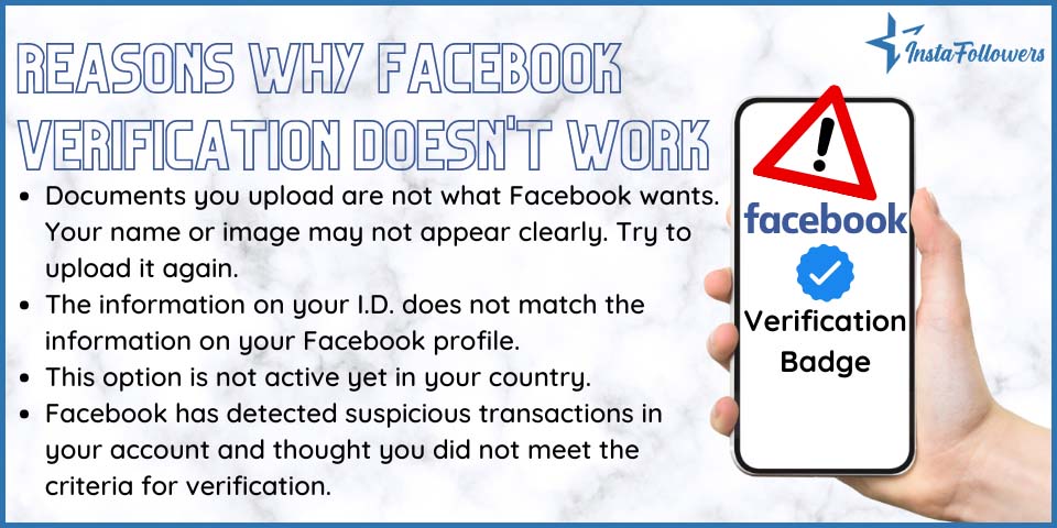 reasons why facebook verification doesn't work