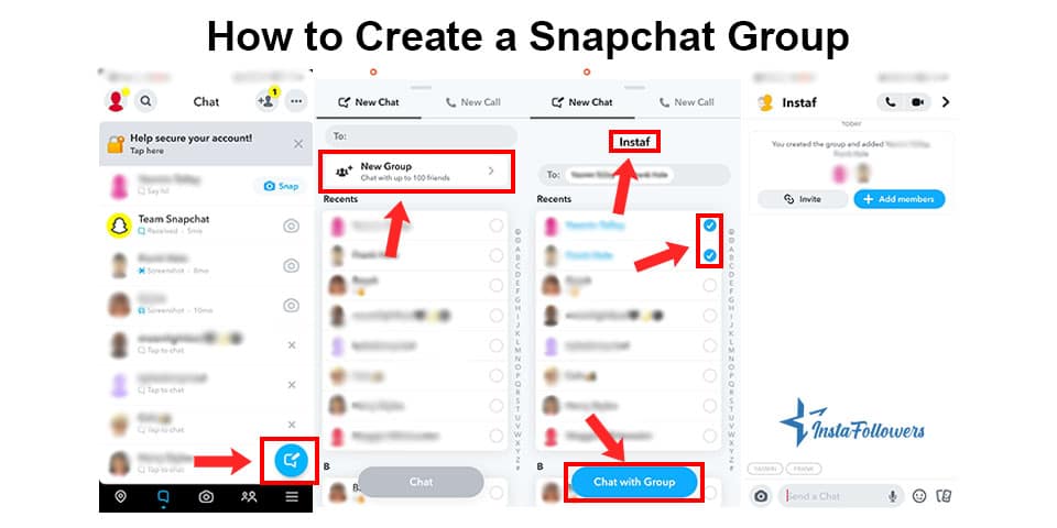 how to create a snapchat group