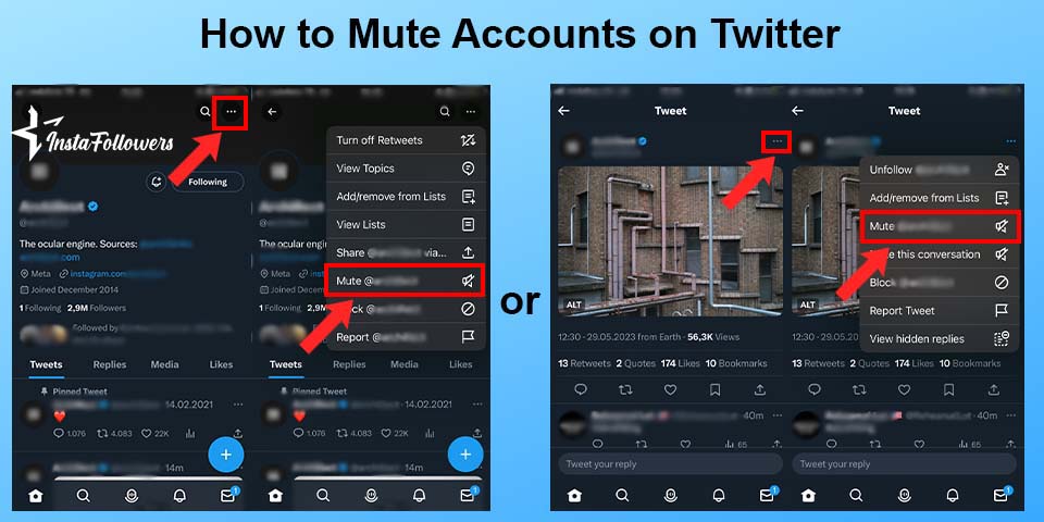 how to mute accounts on twitter