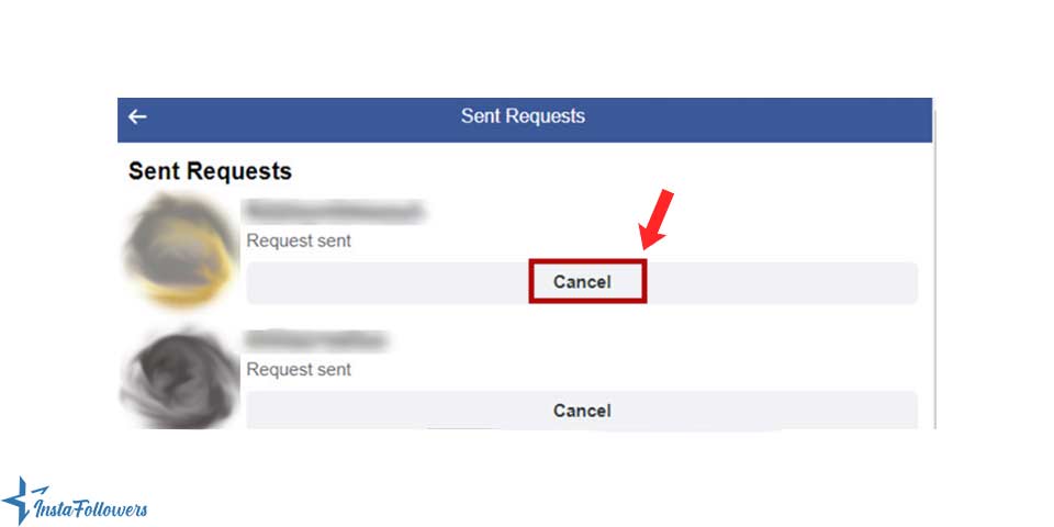 cancel friend request Facebook