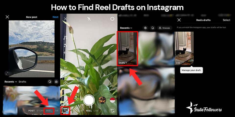 how to find reel drafts on instagram