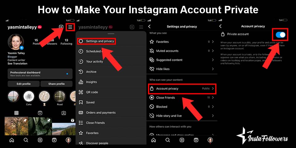 how to make your instagram account private