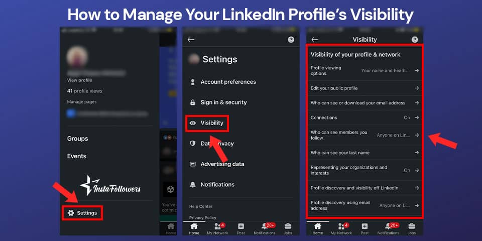 how to manage your linkedin profile's visibility