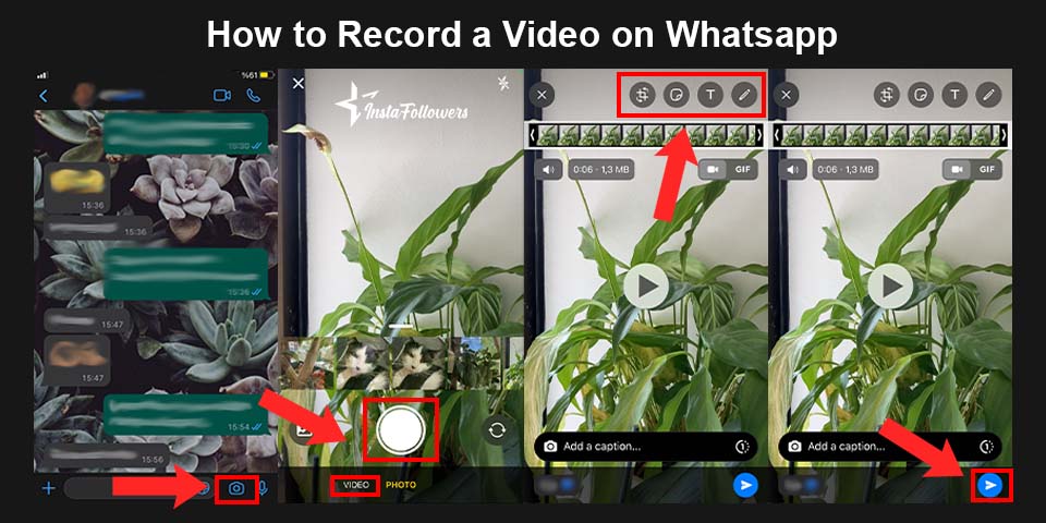 how to record a video on whatsapp