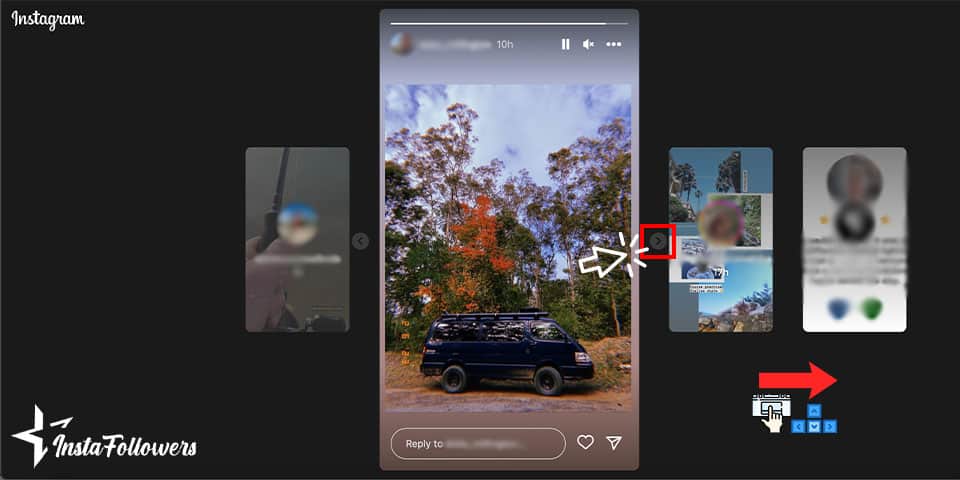 how to swipe stories on instagram web