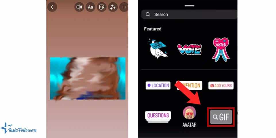 add gifs to stories