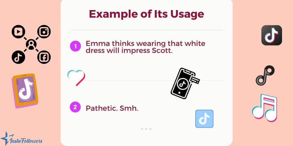 Smh meaning in TikTok example