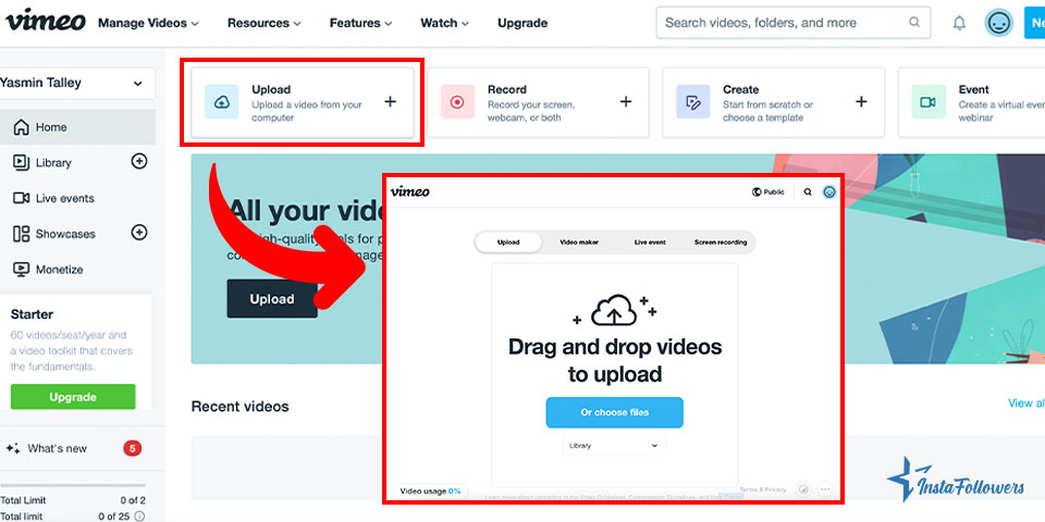 how to upload video on vimeo