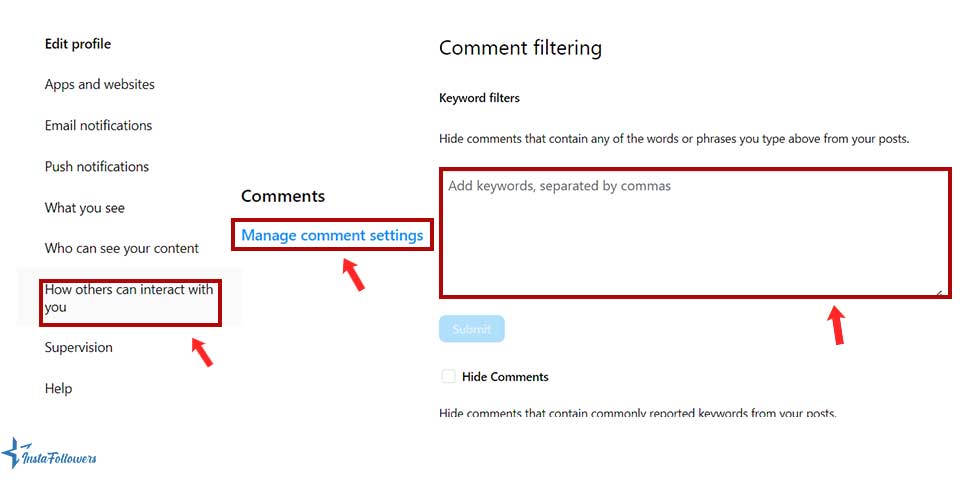 comment filtering