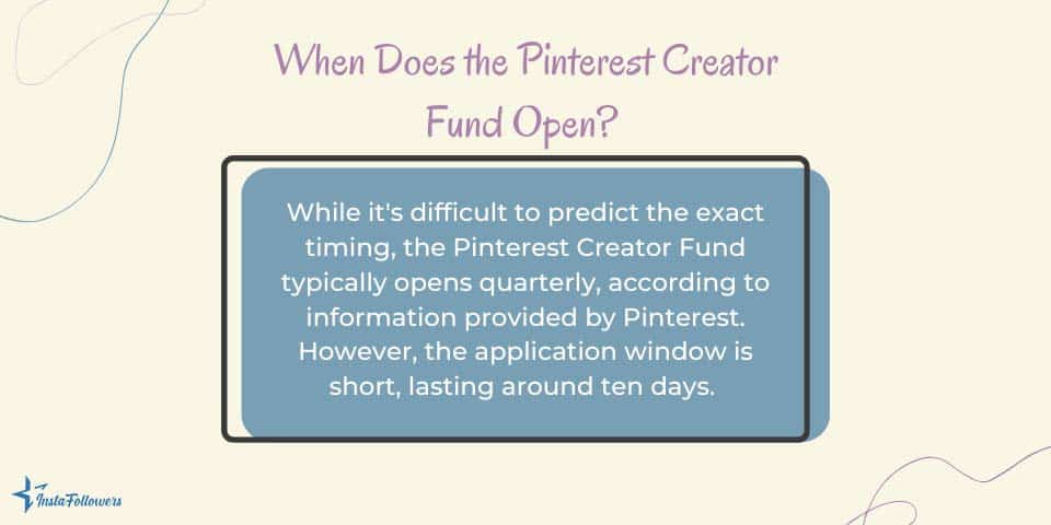 when does Pinterest Creator Fund open