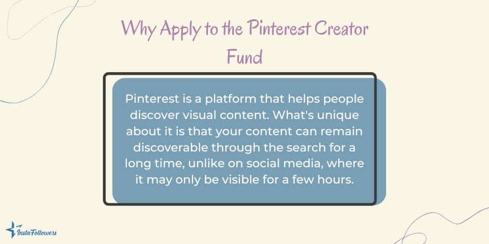 why apply to Pinterest Creator Fund