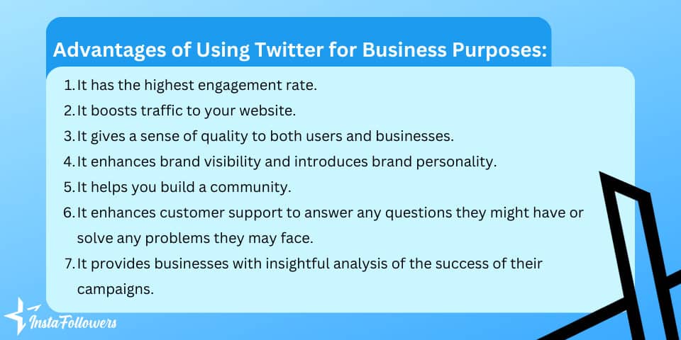 advantages of using twitter for business purposes