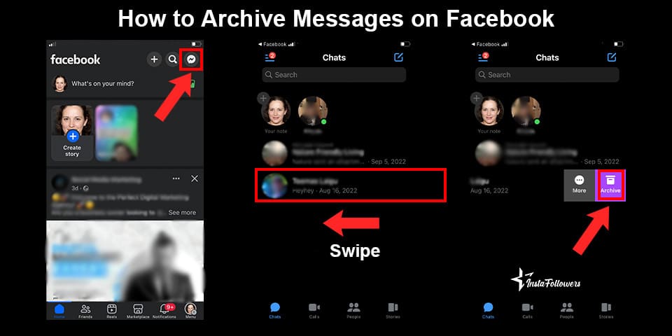 how to archive messages on facebook