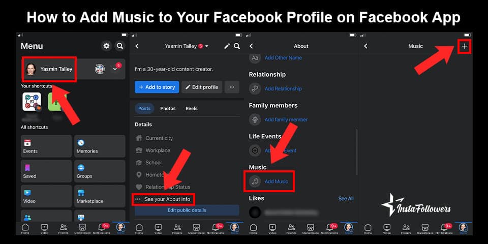 how to add music to your facebook profile on facebook app