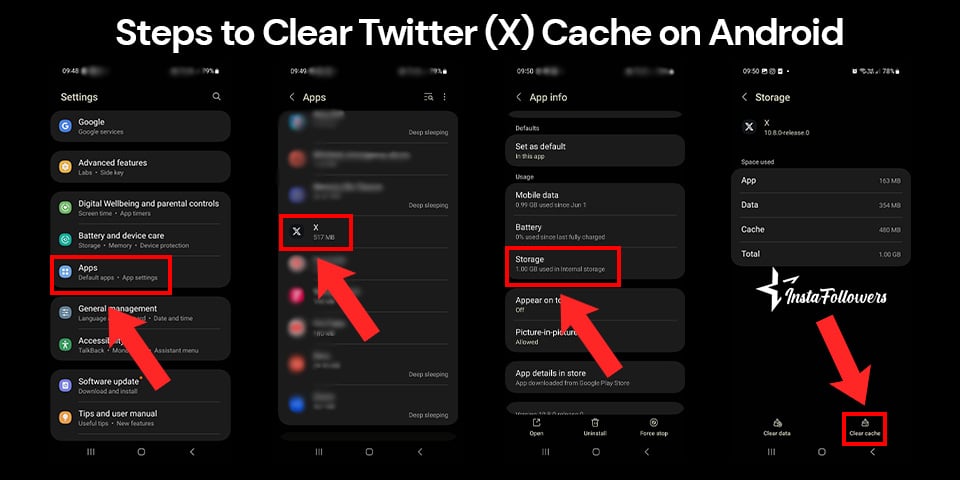 how to clear twitter cache on android