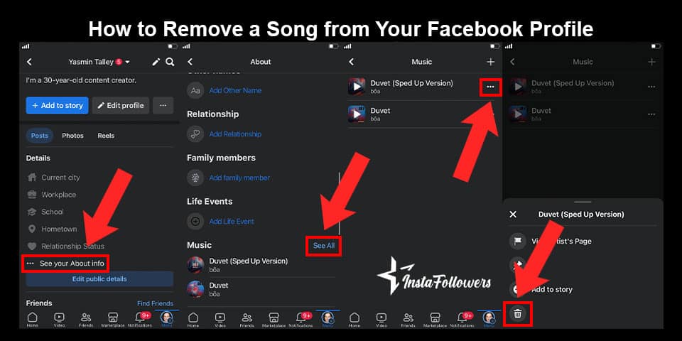 how to remove a song from your facebook profile