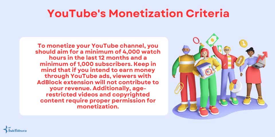 YouTube monetization criteria