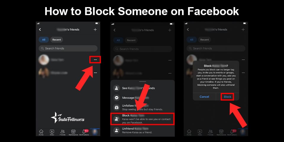 block someone on facebook