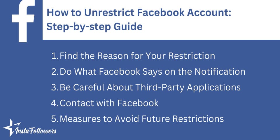 how to unrestrict facebook account