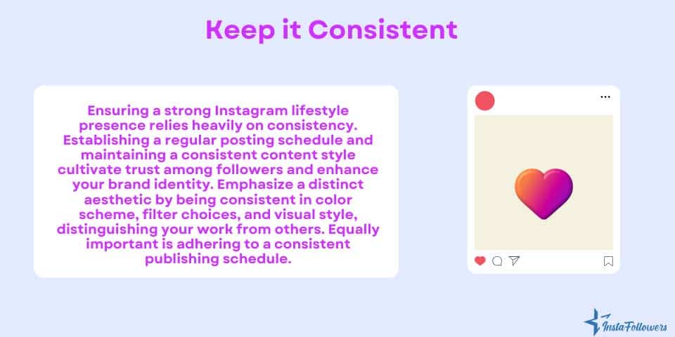 keep it consistent with lifestyle updates