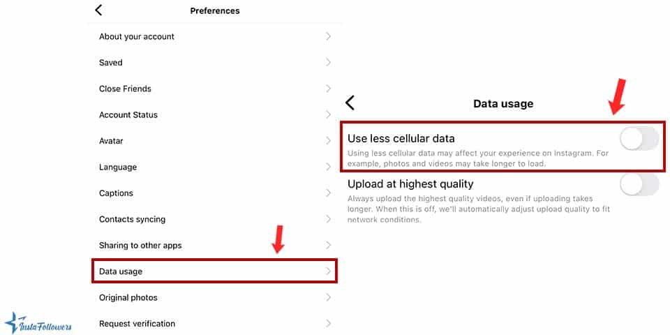 data saver settings