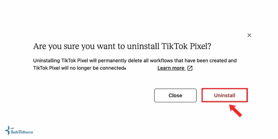 uninstall TikTok pixel