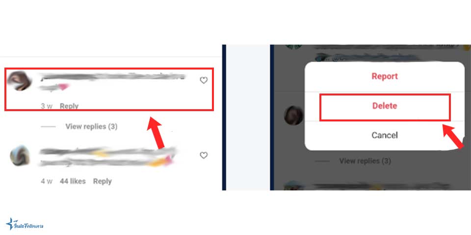 delete Instagram comment on PC
