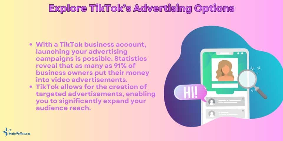 explore TikTok's advertising options