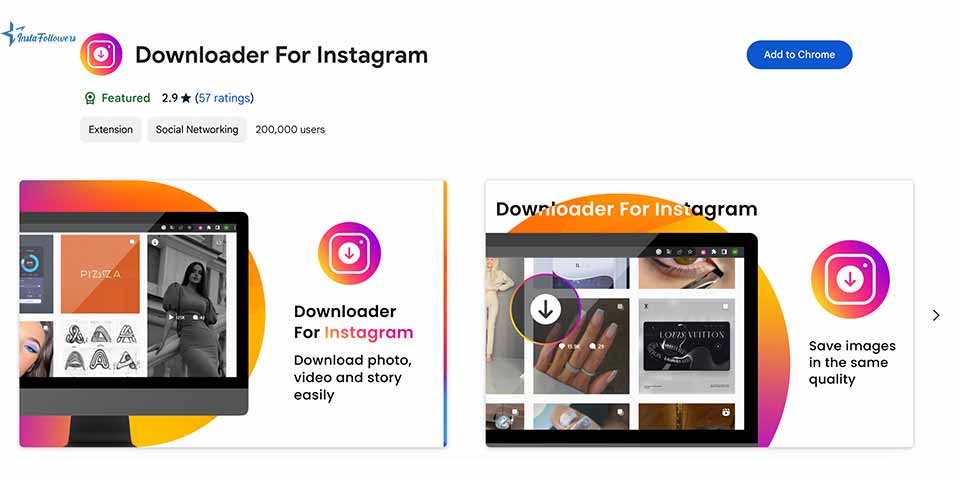 downloader for Instagram extension