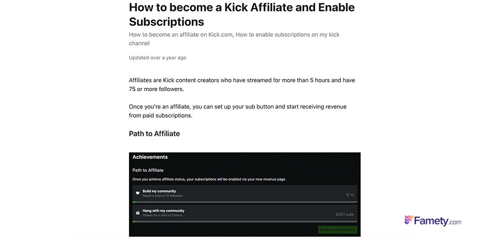 become a Kick affiliate