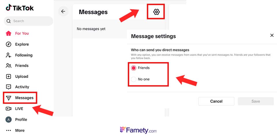 tiktok direct message settings