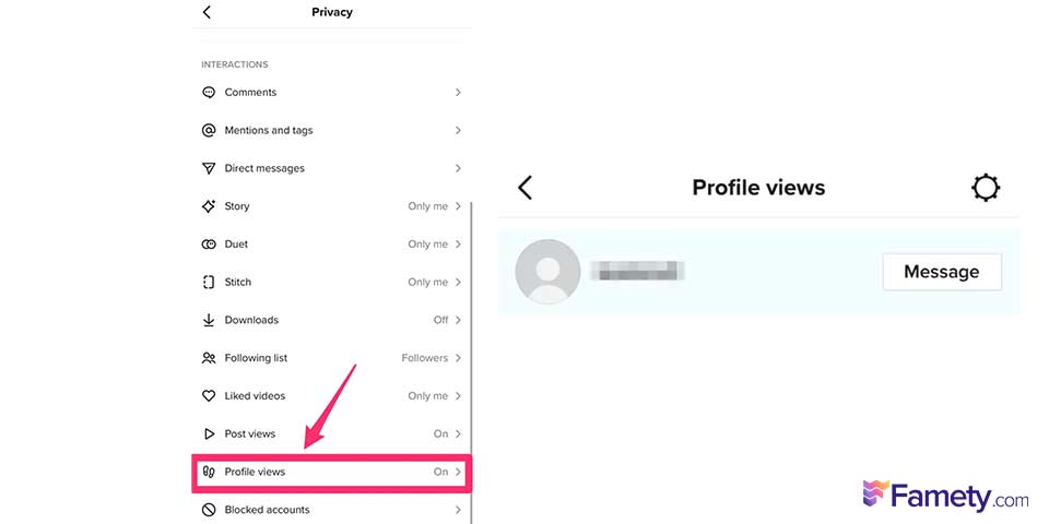 turn profile views on tiktok