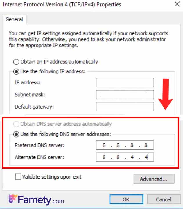 change DNS settings after TikTok ban