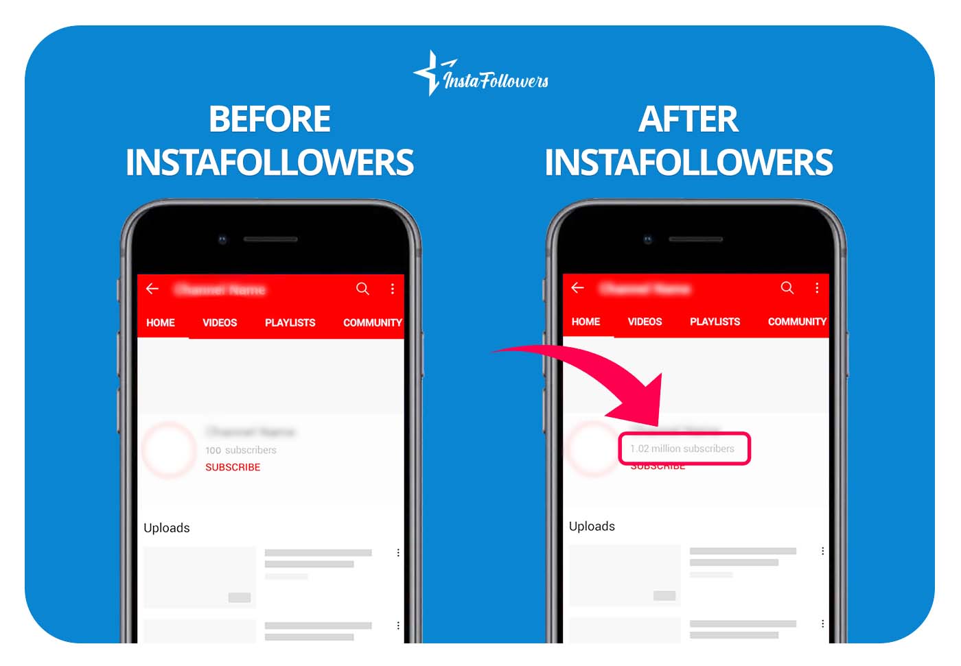YouTube subscribers before after