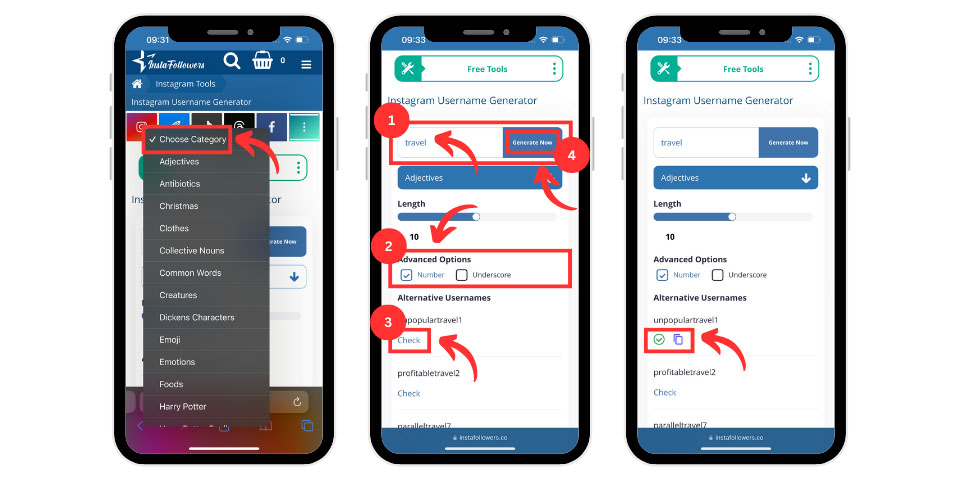 how to use instagram username generator tool